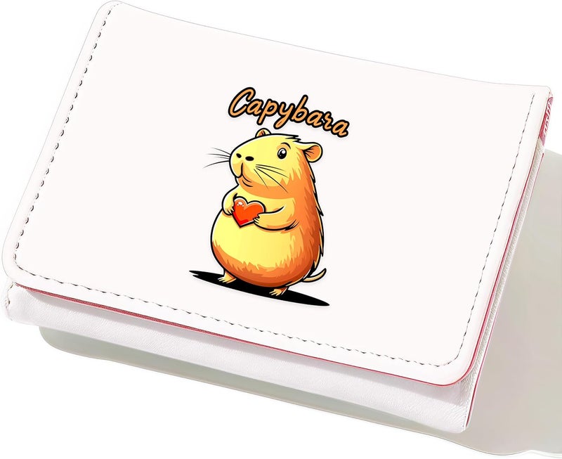 BJDAMAI Capybara Wallet For Teens Kids Girls Age 6,7,8,9,10,11,12, Small Slim Thin Mini Compact Women Wallet, Animal Lovers Gifts Stuff, Cash Card Coin Pocket Window For Female! - Image 1